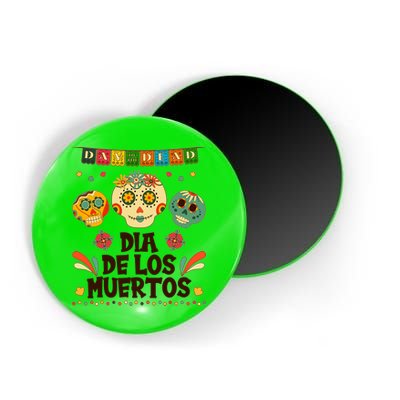 Day Of The Dead Dia De Los Muertos Sugar Skulls Magnet