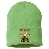 Day Of The Dead Dia De Los Muertos Sugar Skulls Sustainable Knit Beanie