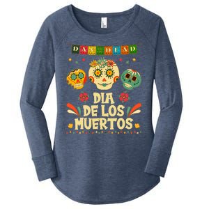 Day Of The Dead Dia De Los Muertos Sugar Skulls Women's Perfect Tri Tunic Long Sleeve Shirt