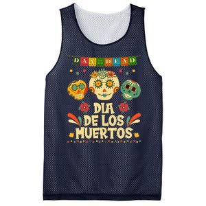 Day Of The Dead Dia De Los Muertos Sugar Skulls Mesh Reversible Basketball Jersey Tank