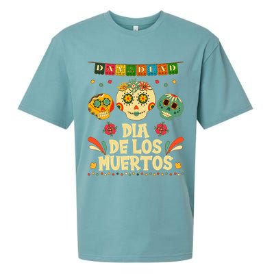 Day Of The Dead Dia De Los Muertos Sugar Skulls Sueded Cloud Jersey T-Shirt