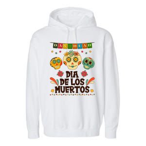 Day Of The Dead Dia De Los Muertos Sugar Skulls Garment-Dyed Fleece Hoodie