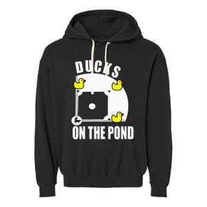 Ducks on the Pond Baseball funny sports Player Garment-Dyed Fleece Hoodie