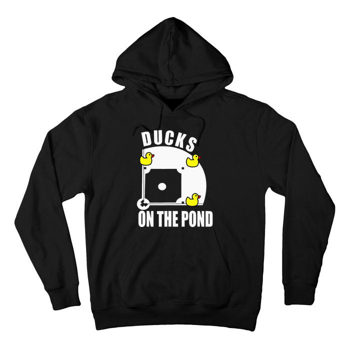 Ducks on the Pond Baseball funny sports Player Hoodie