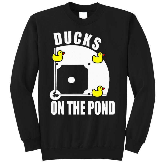 Ducks on the Pond Baseball funny sports Player Sweatshirt