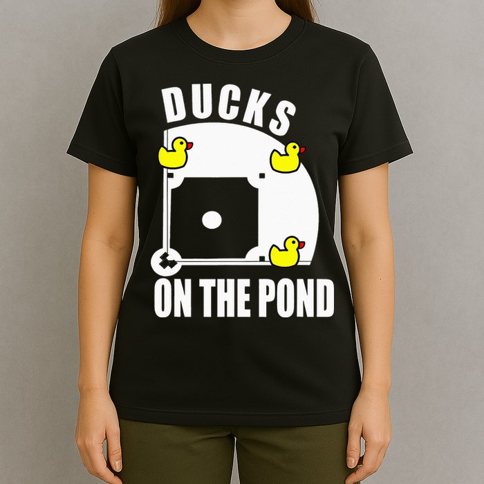 Ducks on the Pond Baseball funny sports Player T-Shirt