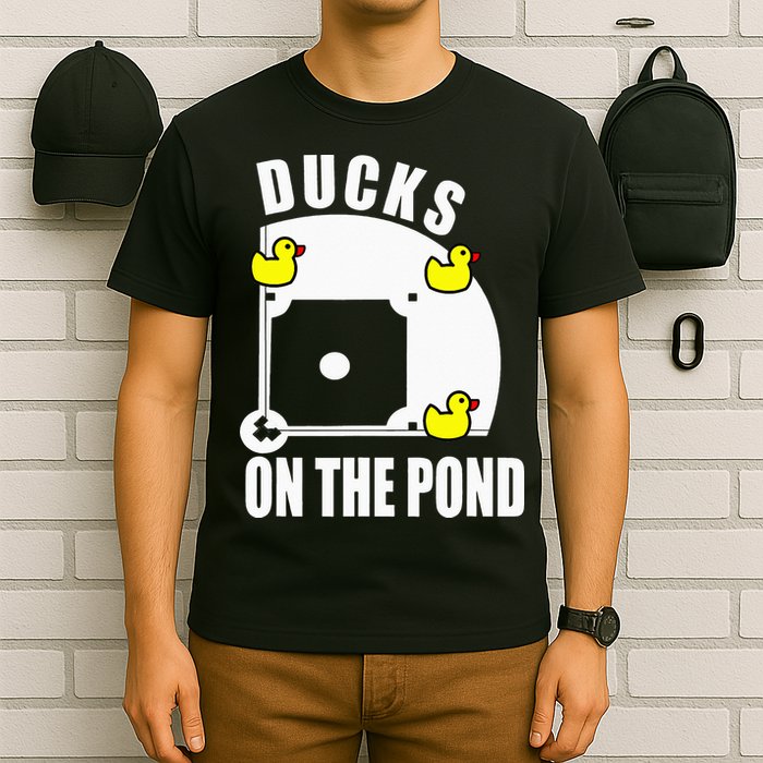 Ducks on the Pond Baseball funny sports Player T-Shirt
