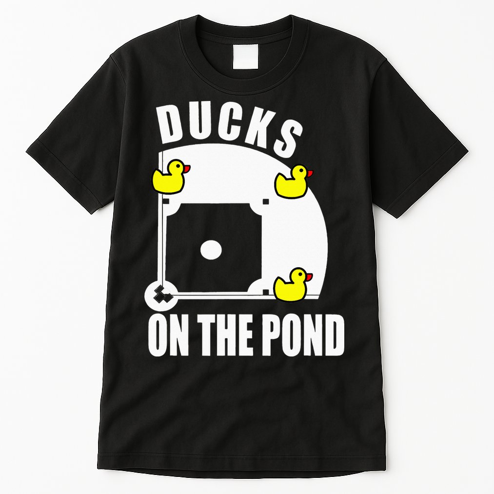 Ducks on the Pond Baseball funny sports Player Tall T-Shirt