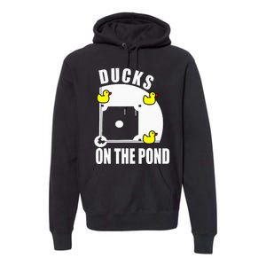 Ducks on the Pond Baseball funny sports Player Premium Hoodie