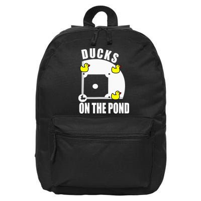 Ducks on the Pond Baseball funny sports Player 16 in Basic Backpack
