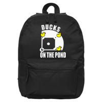 Ducks on the Pond Baseball funny sports Player 16 in Basic Backpack