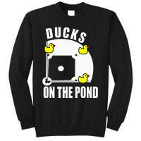 Ducks on the Pond Baseball funny sports Player Tall Sweatshirt