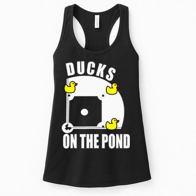 Ducks on the Pond Baseball funny sports Player Womens Tank Top