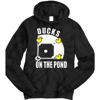 Ducks on the Pond Baseball funny sports Player Tie Dye Hoodie