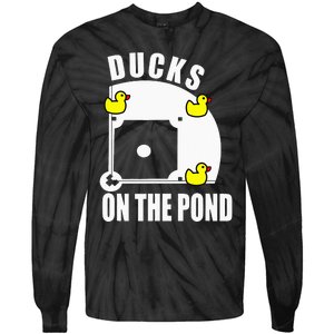 Ducks on the Pond Baseball funny sports Player Tie-Dye Long Sleeve Shirt