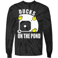 Ducks on the Pond Baseball funny sports Player Tie-Dye Long Sleeve Shirt