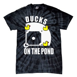 Ducks on the Pond Baseball funny sports Player Tie-Dye T-Shirt