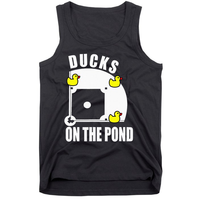 Ducks on the Pond Baseball funny sports Player Tank Top