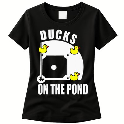 Ducks on the Pond Baseball funny sports Player Womens T-Shirt