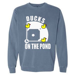 Ducks on the Pond Baseball funny sports Player Garment-Dyed Sweatshirt