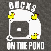 Ducks on the Pond Baseball funny sports Player Cotton Canvas Backpack