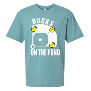 Ducks on the Pond Baseball funny sports Player Sueded Cloud Jersey T-Shirt