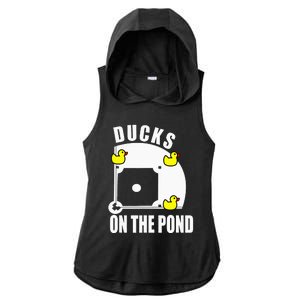 Ducks on the Pond Baseball Ladies PosiCharge Tri-Blend Wicking Draft Hoodie Tank