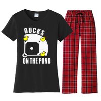 Ducks on the Pond Baseball Women's Flannel Pajama Set