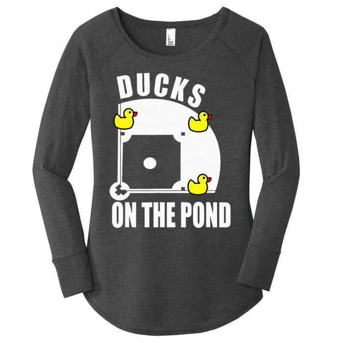 Ducks on the Pond Baseball Women's Perfect Tri Tunic Long Sleeve Shirt