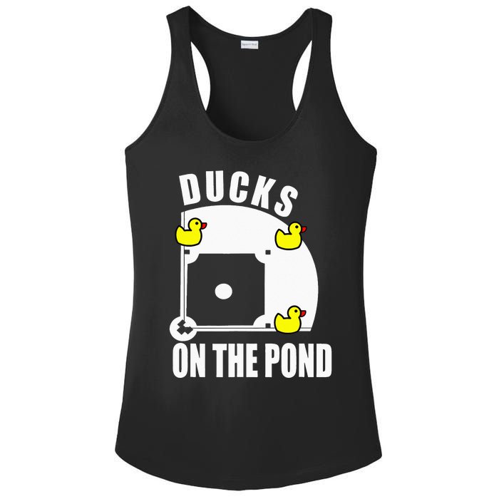 Ducks on the Pond Baseball Ladies PosiCharge Competitor Racerback Tank