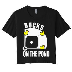 Ducks on the Pond Baseball Women's Crop Top Tee