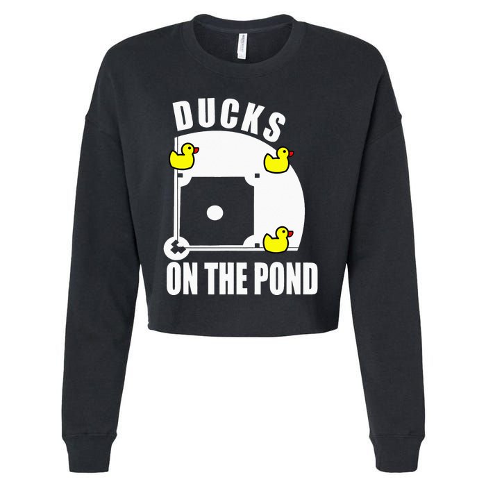 Ducks on the Pond Baseball Cropped Pullover Crew