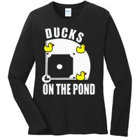 Ducks on the Pond Baseball Ladies Long Sleeve Shirt