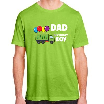 Dad Of The Birthday Garbage Truck Gift Adult ChromaSoft Performance T-Shirt