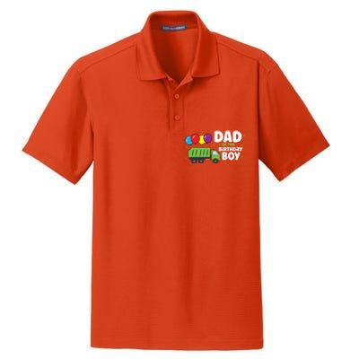 Dad Of The Birthday Garbage Truck Gift Dry Zone Grid Polo