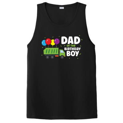 Dad Of The Birthday Garbage Truck Gift PosiCharge Competitor Tank