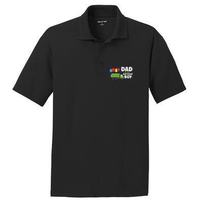 Dad Of The Birthday Garbage Truck Gift PosiCharge RacerMesh Polo