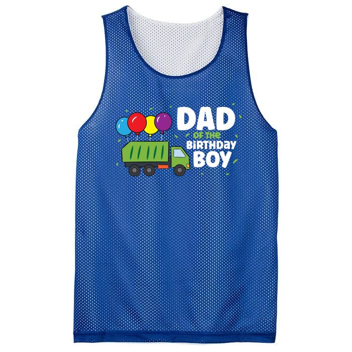 Dad Of The Birthday Garbage Truck Gift Mesh Reversible Basketball Jersey Tank