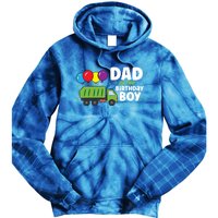 Dad Of The Birthday Garbage Truck Gift Tie Dye Hoodie