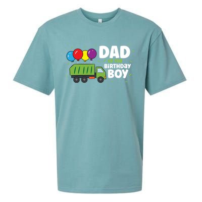 Dad Of The Birthday Garbage Truck Gift Sueded Cloud Jersey T-Shirt