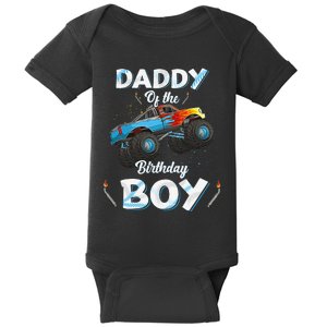 Daddy Of The Birthday Monster Truck Bday Dad Papa Baby Bodysuit