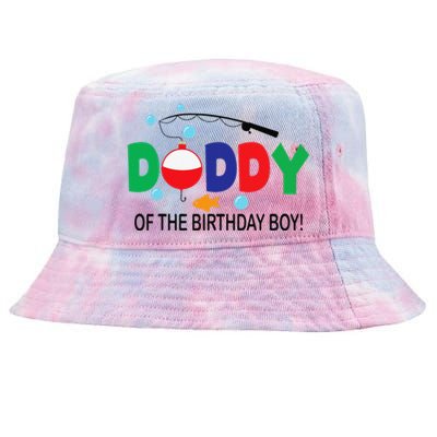 Daddy Of The Birthday 1st Birthday Fishing Theme Tie-Dyed Bucket Hat