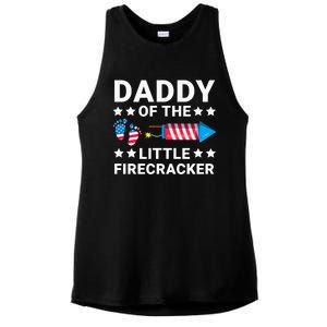 Dad Of The Little Firecracker 4th Of July Dad Future Father Gift Ladies PosiCharge Tri-Blend Wicking Tank