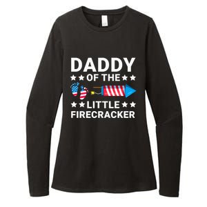 Dad Of The Little Firecracker 4th Of July Dad Future Father Gift Womens CVC Long Sleeve Shirt