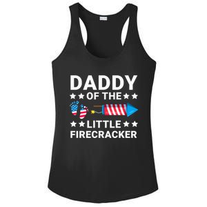 Dad Of The Little Firecracker 4th Of July Dad Future Father Gift Ladies PosiCharge Competitor Racerback Tank