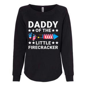 Dad Of The Little Firecracker 4th Of July Dad Future Father Gift Womens California Wash Sweatshirt