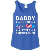 Dad Of The Little Firecracker 4th Of July Dad Future Father Gift Ladies Essential Tank