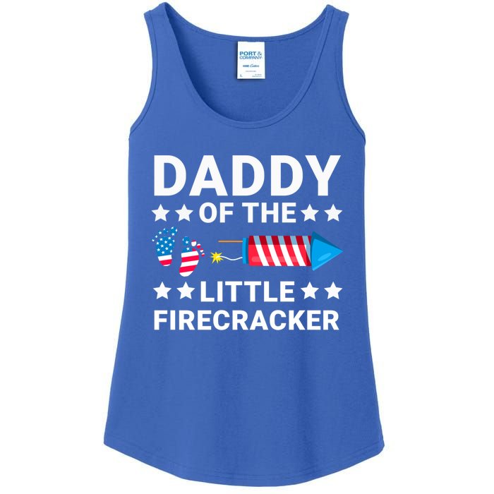 Dad Of The Little Firecracker 4th Of July Dad Future Father Gift Ladies Essential Tank