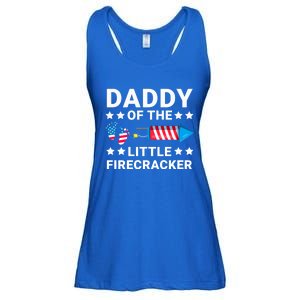 Dad Of The Little Firecracker 4th Of July Dad Future Father Gift Ladies Essential Flowy Tank