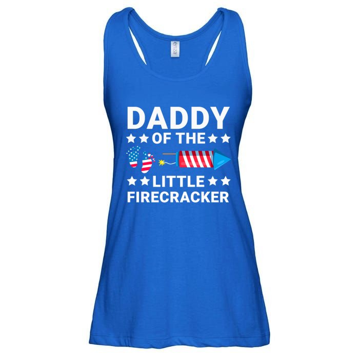 Dad Of The Little Firecracker 4th Of July Dad Future Father Gift Ladies Essential Flowy Tank